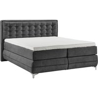 Musterring Boxspringbett "Dubai", Winkelfuß in Chrom, 3 Härtegrade, Kopfteil in Kassettensteppung von Musterring