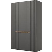 Musterring Drehtürenschrank "Isabelle", Lamellen in Korpusfarbe, Griffe in schwarz, versch. Größen und Farben von Musterring