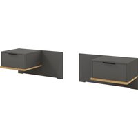 Musterring Nachtschrank "Isabelle", (Wird als Paar geliefert), Set bestehend aus 2 Konsolen, Unterboden in Eiche, B90 x H43 x T47 cm von Musterring