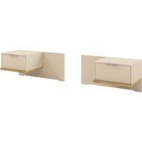 Musterring Nachtschrank "Isabelle", (Wird als Paar geliefert), Set bestehend aus 2 Konsolen, Unterboden in Eiche, B90 x H43 x T47 cm von Musterring