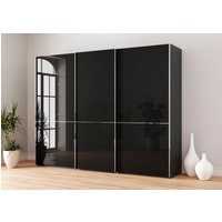 Musterring Schwebetürenschrank "Imola W", inkl. Einlegeböden und Kleiderstangen, mit Glastüren und Aufleistungen von Musterring