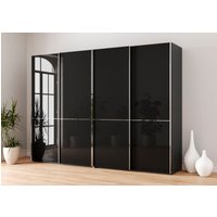 Musterring Schwebetürenschrank "Imola W", inkl. Einlegeböden und Kleiderstangen, mit Glastüren und Aufleistungen von Musterring