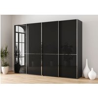 Musterring Schwebetürenschrank "Imola W", inkl. Einlegeböden und Kleiderstangen, mit Glastüren und Aufleistungen von Musterring