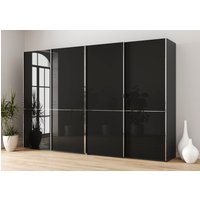 Musterring Schwebetürenschrank "Imola W", inkl. Einlegeböden und Kleiderstangen, mit Glastüren und Aufleistungen von Musterring