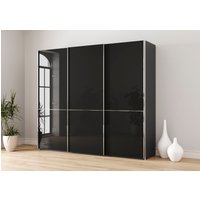 Musterring Schwebetürenschrank "Imola W", inkl. Einlegeböden und Kleiderstangen, mit Glastüren und Aufleistungen von Musterring