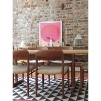 Mid Century Teak Esszimmerstühle Von Niels O. Møller Für J.l. Moller, Modell 75 Mit Stoffsitz, 6Er Set, Dänemark, 1950Er Jahre von GalleryNovo