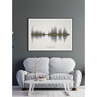 Soundwave Art | Space The Final Frontier Star Trek Music Wall Vector Print von GalleryValhalla