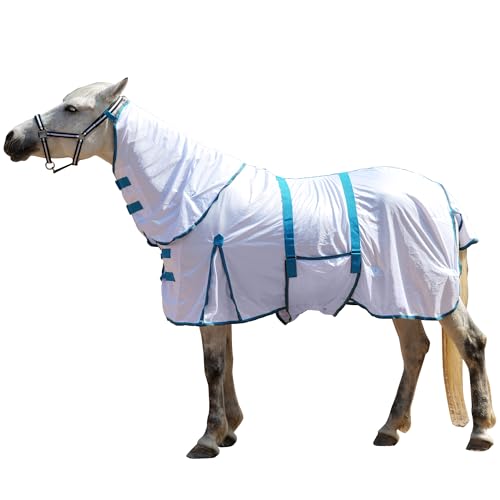 Gallopoff Fliegendecke Pferde mit Halsteil und Bauchlatz, Ekzemerdecke Pferd mit Verstellbarer Kreuzbegurtung, Schützt die Haut des Pferdes vor Kratzern Gallopoff Fliegendecke Pferde mit Halsteil und Bauchlatz, Ekzemerdecke Pferd mit Verstellbarer Kreuzbegurtung, Schützt die Haut des Pferdes vor Kratzern von Gallopoff