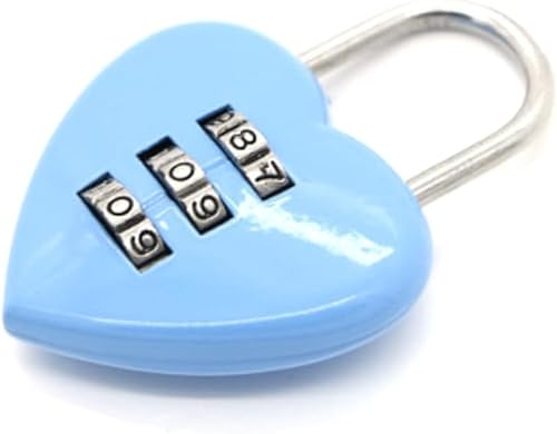 1Pc Blau Niedlich Mini Zahlenschloss 3 Ziffern Liebe Herz Form Passwort Code Locker Vorhängeschloss für Innen Außen Kombination Vorhängeschlösser 1Pc Blau Niedlich Mini Zahlenschloss 3 Ziffern Liebe Herz Form Passwort Code Locker Vorhängeschloss für Innen Außen Kombination Vorhängeschlösser von Galyacht