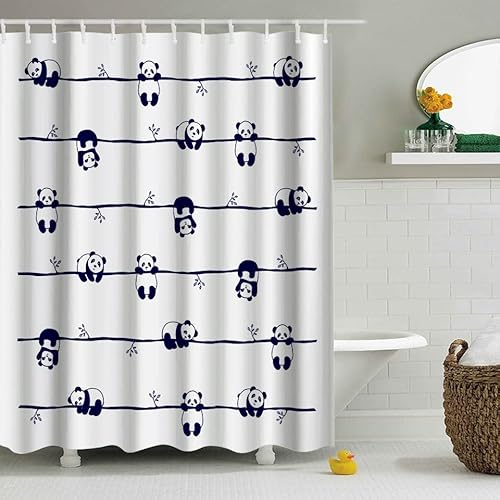 Gambo Duschvorhang Zitronenblätter Duschvorhang Duschvorhang Mit Metall Duschvorhangringe Stoff Anti Schimmel Bad Vorhang Wasserdicht Badewanne Vorhang Schwerer Shower Curtain Badezimmer von Gambo