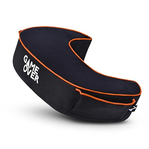 Game Over 8-Bit Gaming Unterstützung Kissen | Armlehnenpolster für Gamer | Ergonomisches Ellbogenkissen | Velours und wasserabweisender Stoff | Bequeme Schaumstofffüllung (Ewiges Feuer) von Game Over