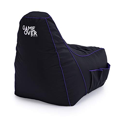 Game Over Video Spiele sitzsack - sitzsack Erwachsene, Indoor Outdoor Bean Bag, sitzsack Sessel für Gaming Room, Headset Halter & Seitentaschen für Controller,Gaming Sessel (Drachenhaut) von Game Over