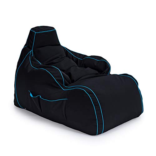 Game Over Videospiel Sitzsack Liegestuhl | Drinnen Draußen Wasserbeständig Gaming Bean Bag | Seitentaschen Headset-Halter | Ergonomisches Design für Entspannte Spieler (Lich-Klinge) von Game Over