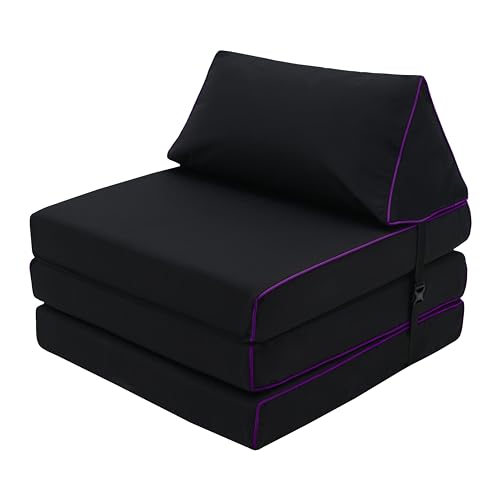 Game Over ausklappbare Einzel Futon Z-Bett Matratze Sofa | Outdoor Wasserfestes Faltbares Matratze | Sleepover Guest Wohnzimmer | leicht langlebig Gaming Futon Set (Drachenhaut) von Game Over