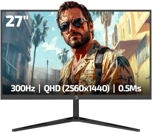 GAMEPOWER Rapid Q-Max 27 Zoll 2K Gaming Monitor, QHD 1440P 300Hz, 0.5ms Fast IPS, HDR 400, Adaptive Sync, Frameless, Pivot, Lautsprecher, HDMI 2.1 DP 1.4, 135% sRGB GAMEPOWER Rapid Q-Max 27 Zoll 2K Gaming Monitor, QHD 1440P 300Hz, 0.5ms Fast IPS, HDR 400, Adaptive Sync, Frameless, Pivot, Lautsprecher, HDMI 2.1 DP 1.4, 135% sRGB von GAMEPOWER