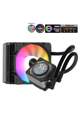 GAMEPOWER Skadi Square Wasserkühlung, 120mm aio, Flüssigkeitskühler, 1x ARGB Hydraulisch PWM Lüfter, Keramische Wasserpumpe mit Pump RPM CPU Display, kompatibel für AMD & Intel GAMEPOWER Skadi Square Wasserkühlung, 120mm aio, Flüssigkeitskühler, 1x ARGB Hydraulisch PWM Lüfter, Keramische Wasserpumpe mit Pump RPM CPU Display, kompatibel für AMD & Intel von GAMEPOWER