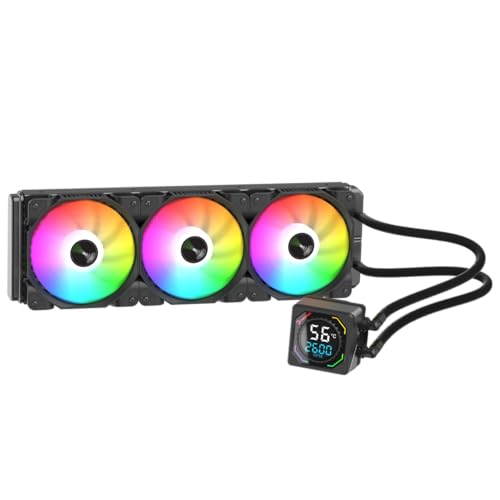 GAMEPOWER Skadi Square Wasserkühlung, 360mm aio, Flüssigkeitskühler, 3x ARGB Hydraulisch PWM Lüfter, Keramische Wasserpumpe mit Pump RPM CPU Display, kompatibel für AMD & Intel GAMEPOWER Skadi Square Wasserkühlung, 360mm aio, Flüssigkeitskühler, 3x ARGB Hydraulisch PWM Lüfter, Keramische Wasserpumpe mit Pump RPM CPU Display, kompatibel für AMD & Intel von GAMEPOWER