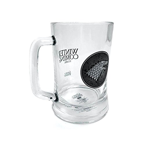 Game of Thrones Pyramid International Glas Design (Haus Stark),lizenziert, aus Glas, Mehrfarbig, 21 x 21 x 1,3 cm von Pyramid International