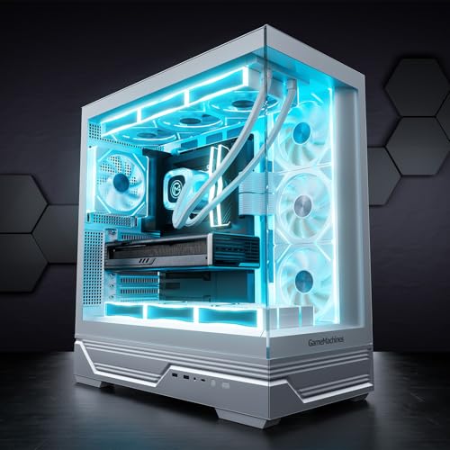 GameMachines Apex Snow Edition - Gaming PC - Intel® Core™ i7 12700KF - NVIDIA GeForce RTX 5070 - Wasserkühlung - 1000GB M.2 SSD - 32GB RGB DDR4 - WLAN - Windows 11 Pro von GameMachines
