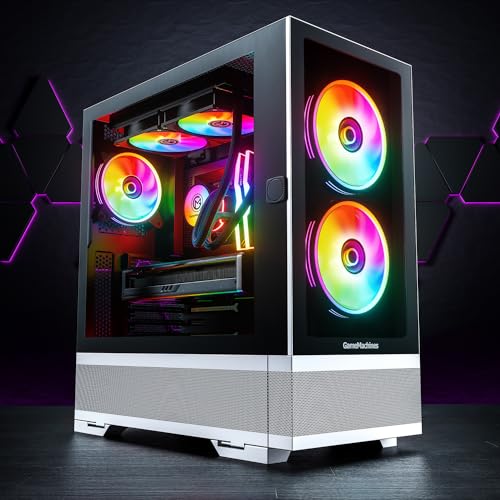 GameMachines Element Snow Edition - RGB Gaming PC - Wasserkühlung - AMD Ryzen 7 5800X - NVIDIA RTX 4070-1000GB SSD - 32GB DDR4 - WLAN - Windows 11 Pro von GameMachines