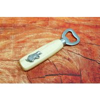 Dachs Holzgriff Flaschenöffner Bier Soda Öffner Personalisierte Kostenlose Gravur 16 Bt von GamekeepersGifts