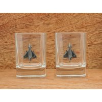 Euro Fighter Typhoon Schnapsgläser Paar Kristall Raf Flugzeug Vatertag Geschenk 120 Sg von GamekeepersGifts