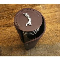 Golf 4 Stacking Stirrup Cups in Ledertasche Ideales Golfer Weihnachtsgeschenk Sc von GamekeepersGifts