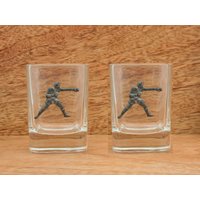 Paar Boxer Schnapsgläser Kristall Mit Zinn Motiven Ideal Boxen Vatertag Geschenk 043 Sg von GamekeepersGifts