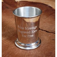 Zinn Julep Cup Englisch Personalisierte Mint Boxed Kostenlose Gravur Jc von GamekeepersGifts