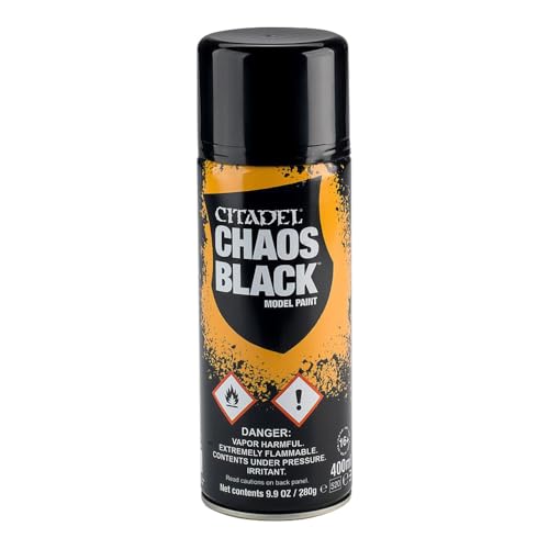 Games Workshop Citadel Bombe Sous-Couche - Aérosol Chaos Black von CITADEL