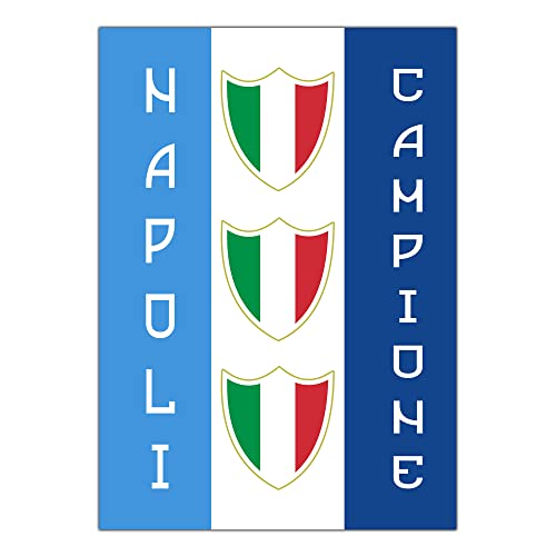 GamesMonkey® - Neapel Campione Fußball Vittoria Scudetto Tricolore Ultras- - Made in Italy (Poster 21 x 30 - Napoli Campione - D0014) von GamesMonkey
