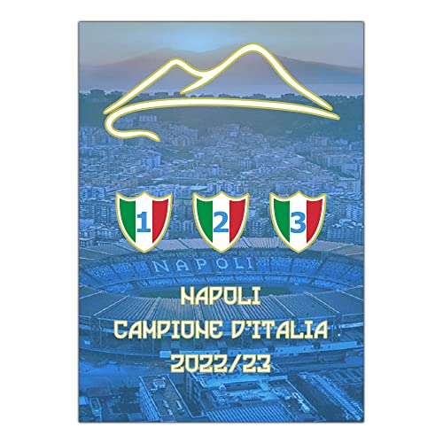 GamesMonkey® - Poster Napoli Campione Calcio Vittoria Scudetto Tricolore Ultras- - Made in Italy (Poster 21x30 - Napoli Campione - D0015) von GamesMonkey