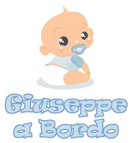 GamesMonkey Aufkleber Baby-Mädchen an Bord - Giuseppe - Personalized Name 12 cm - Herren - Stickers Auto Externe Vinyl Glossy GamesMonkey Aufkleber Baby-Mädchen an Bord - Giuseppe - Personalized Name 12 cm - Herren - Stickers Auto Externe Vinyl Glossy von GamesMonkey