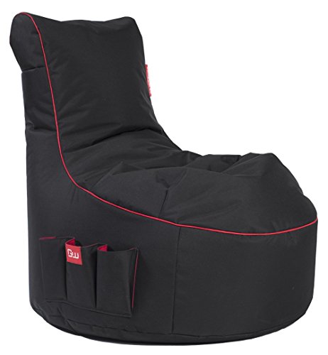 Gamewarez Crimson Thunder 2.0 Sitzsack – Gaming-Sitzsack, Gamer Sessel mit Rückenlehne zum Zocken, Indoor und Outdoor geeignet, mit Seitentasche & Headset-Halter, Made in Germany, schwarz-rot Gamewarez Crimson Thunder 2.0 Sitzsack – Gaming-Sitzsack, Gamer Sessel mit Rückenlehne zum Zocken, Indoor und Outdoor geeignet, mit Seitentasche & Headset-Halter, Made in Germany, schwarz-rot von Gamewarez
