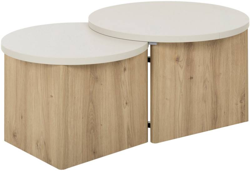 Gami Couchtisch Eclypse, Praktischer Couchtisch mit verschiebbarer Tischplatte von Gami