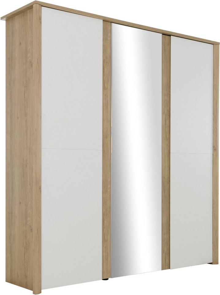 Gami Drehtürenschrank MANAE 3-türiger Schrank mit Spiegel und großem Stauraumvolumen von Gami