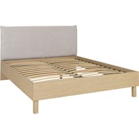 Gami Einzelbett "Auriol", Bett 160 x 200 cm, mit gepolstertes Kopfteil aus Textil, ohne Matratze von Gami