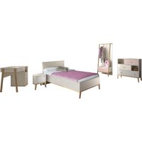 Gami Jugendzimmer-Set "Alika", (Set, 5 St., Kleiderständer, Bett und Nachttisch,Kommode und ein Schreibtisch) von Gami