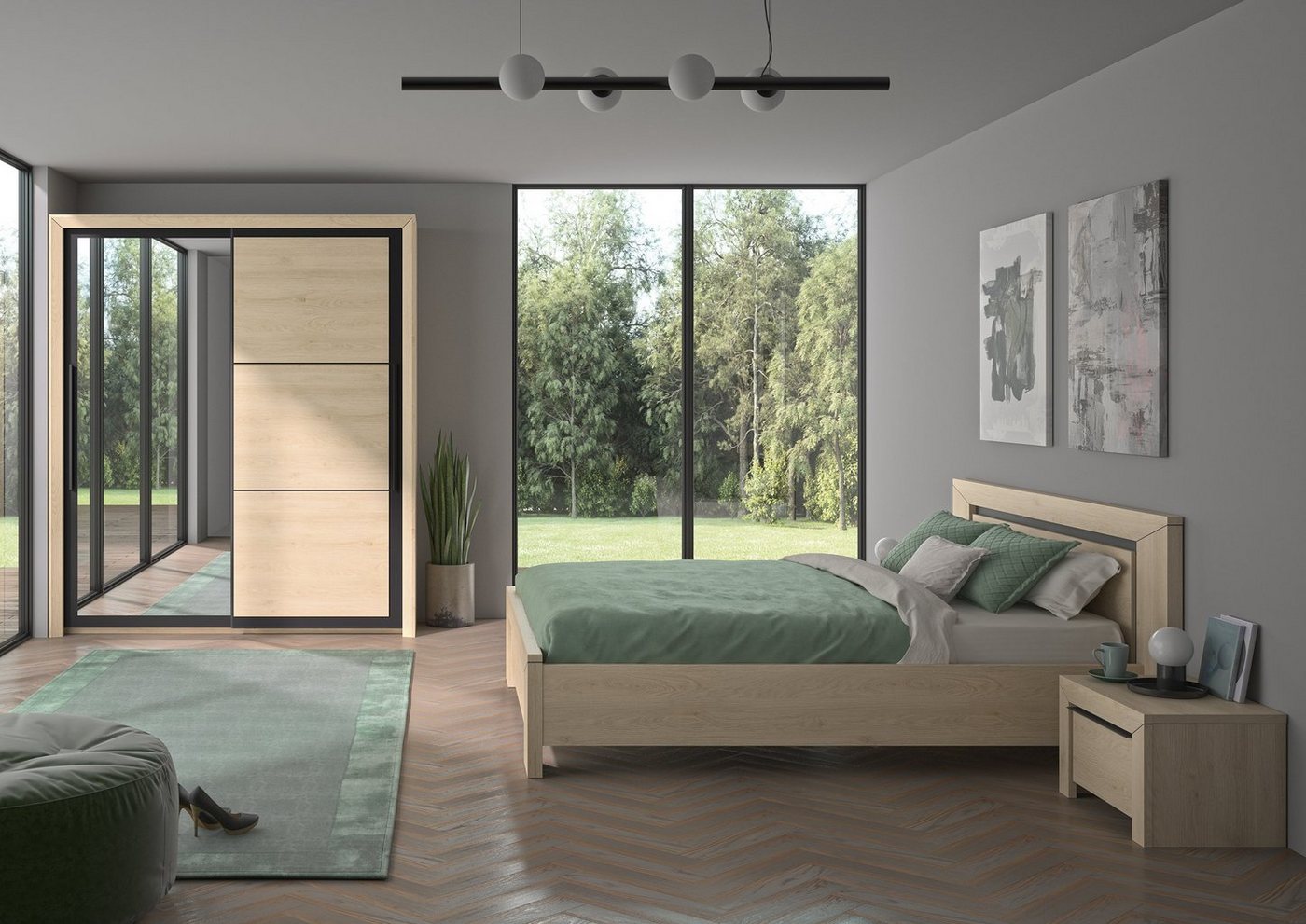 Gami Jugendzimmer-Set Brugge, (Set, 4-tlg), In 2 Farben erhältlich von Gami