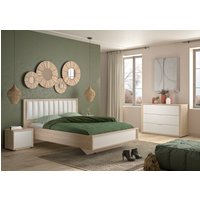 Gami Schlafzimmer-Set "MANAE SET", (4 tlg.), Stoff-Kopfteil von Gami