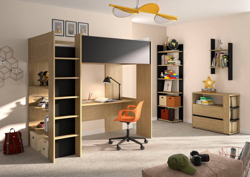 Gami Schlafzimmer-Set Set 4 tgl Nael, (4-tlg), Ein multifunktionales Zimmer von Gami