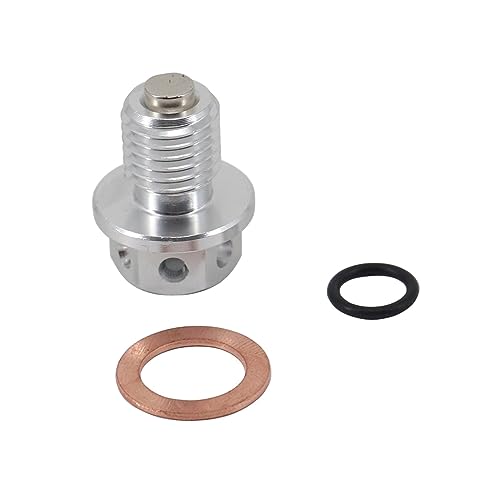 GamirA Motorrad Motor M12 Ölablassschraube Schraube Mutter Hohlschraube Unterlegscheibe for Pit Dirt Monkey Bike ATV Quad Buggy Kart (Color : Silver) von GamirA