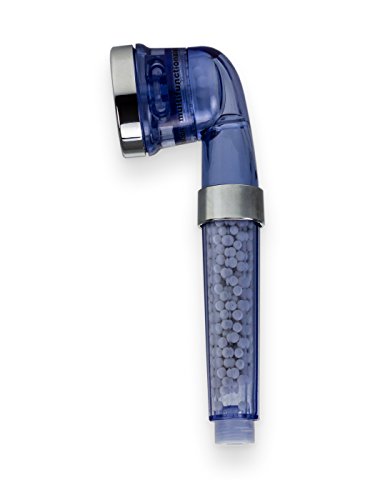 Gamma Handbrause Hand Wasserspar Duschkopf mit Ionenfilter, Handbrause hoher Druck mit Keramikkugeln (blau - Clear Color D10) von Gamma