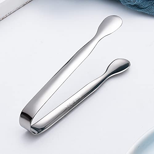 Edelstahl Zuckerzange 2er Set – Silber matt Servierzange für Süßigkeitenbuffet and Grillpartys (Haushalt/Gewerbe) von Gammaeon