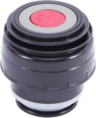 Isolierflaschen Deckelabdeckung, 4,5 cm, Outdoor-Reisebecher, Vakuumflasche, Tragbar, universelles Reisebecher-Zubehör (Schwarz/Rot) von Gammaeon