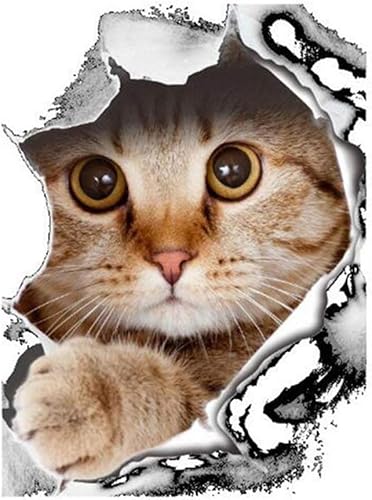 Toilettensitzbezug Aufkleber - 3D Katze Aufkleber, Niedliche Katze Dekorationen Benutzerdefinierte Toilettensitzbezug Thema Wand Aufkleber Aufkleber Badezimmer Wandkunst Dekoration von Gammaeon