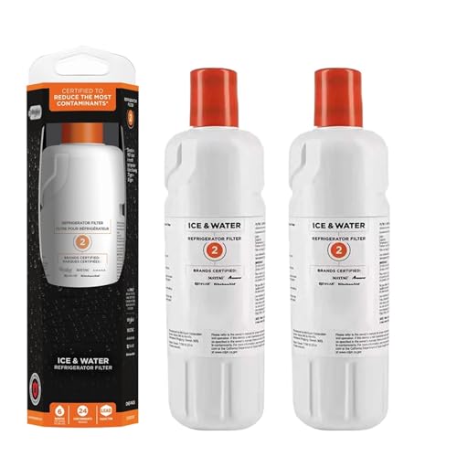 GammeC Wasserfilter Ersetzen, Kompatibel Mit Everydrop By, Kompatibel Mit Whirlpool Filter 2, EDR2RXD1 (2 Stück) von GammeC