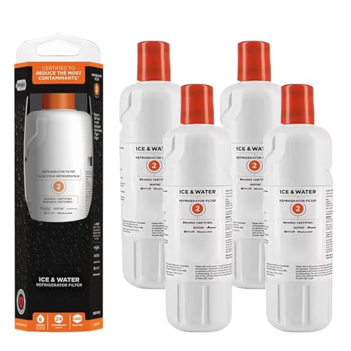 Kühlschrank-Wasserfilter Ersetzen, Kompatibel Mit Everydrop By, Kompatibel Mit Whirlpool Filter 2, EDR2RXD1(Drop2-4pcs) von GammeC