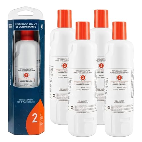 Wasserfilter Wasserkühlschrankfilter 2, Kompatibel For Whirlpool, EDR2RXD1 Element W10413645A WRF989SDAB(4PCS) von GammeC