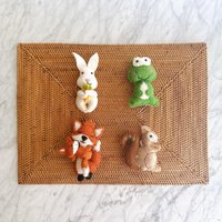 Waldtier-Ornament-Set Mit Einer Hanfschnurschlaufe, Biologisch Abbaubare Ornamente, Baumschmuck, Geschenke Für Mama von GanapatiCraftsCo